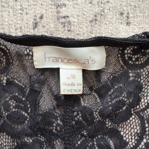 Francesca's Collections Black Lace Bralette - Picture 2 of 3